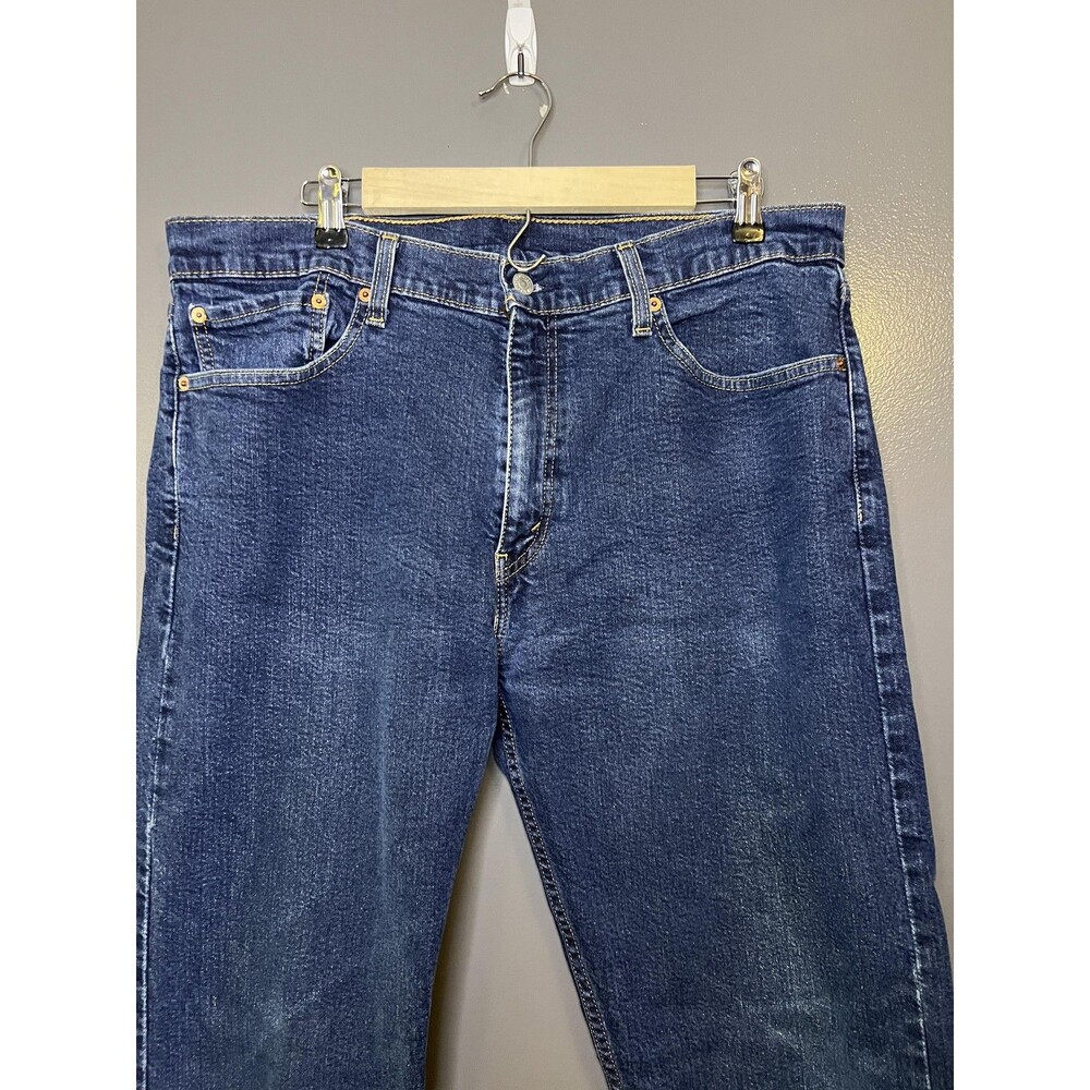 Levis 505 Jeans Mens 36x32 Blue Straight Leg Regular Fit Denim Medium Wash